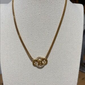 Celine Triomph Gold Necklace with Interlocking circles
